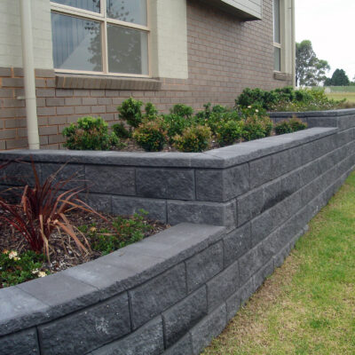 Aussie Block Raised Garden Wall - Charcoal