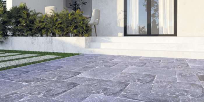 Blue Grey Marble Outdoor Pavers