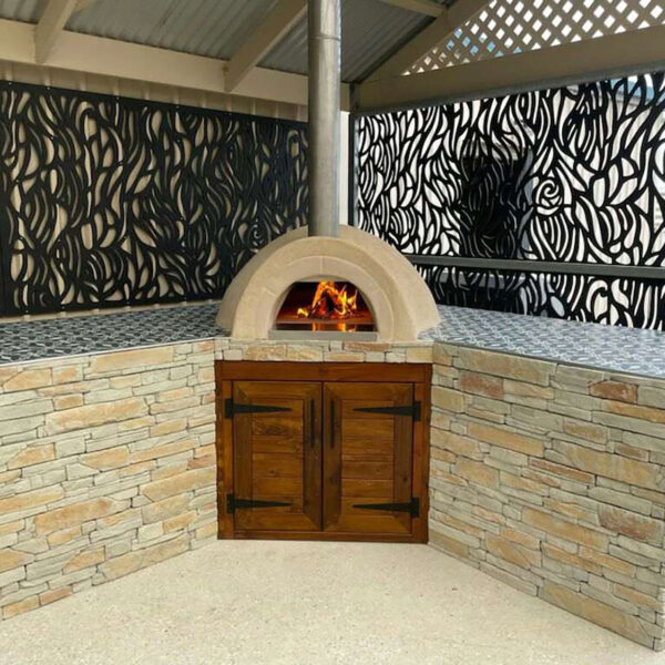 Ledge stone cladding Sandstone pizza oven
