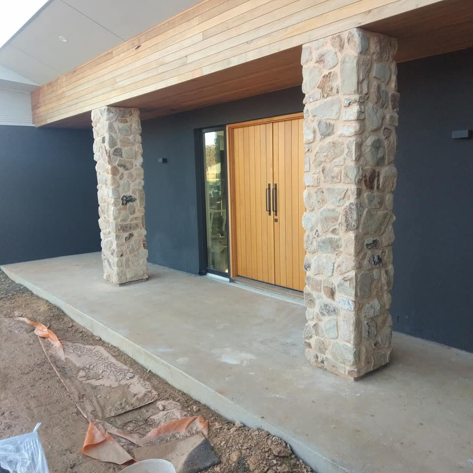 Front house entrance paving before 500x500 concrete pavers | SA Stone and Tile